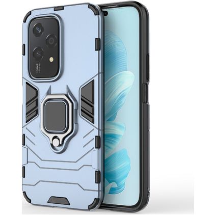 Mobigear Armor Ring HONOR 200 Lite Hårdt Bagsidecover Stødsikkert med ringholder - Marineblå