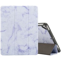 Mobigear Tri-Fold Marble iPad 5 (2017) Capa livro + Suporte para caneta stylus - Roxo