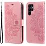 Mobigear Flowers Samsung Galaxy S23 Ultra Wallet case - Magenta