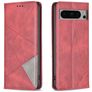 Mobigear Rhombus Slim Google Pixel 8 Pro Funda tipo libro - Rojo