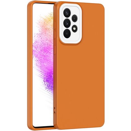 Mobigear Colors Samsung Galaxy A73 Flexible TPU Back cover - Cognac
