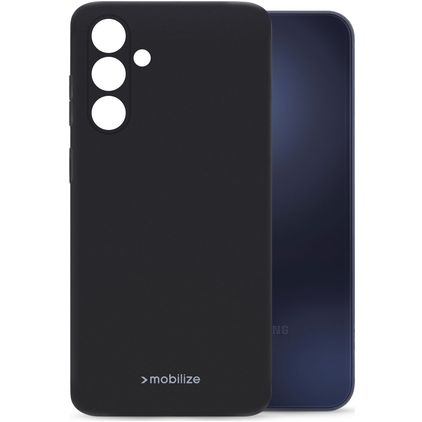 Mobilize Rubber Gelly Samsung Galaxy A15 Fleksibel TPU Bagsidecover - Matt Black