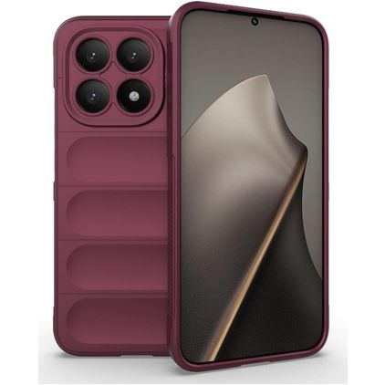 Mobigear Bumpy Xiaomi 15T TPU flexível Capa traseira - Wine Red