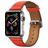 Mobigear Roma Leather Apple Watch Strap Buckle closure - 42/41/40/38 mm - Orange