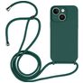 Mobigear Lanyard iPhone 14 Silikon Skal med rem - Mörkgrön