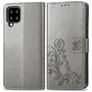 Mobigear Clover Samsung Galaxy A22 5G Lompakkokotelo + Setelitasku - Harmaa