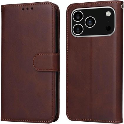 Mobigear Wallet iPhone 18 Pro Plånboksfodral med sedelfack - Brun