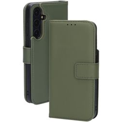 Mobiparts Samsung Galaxy A35 Äkta läder Plånboksfodral med sedelfack - Grön
