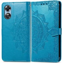 Mobigear Mandala OPPO A17 Funda tipo libro Cartera - Azul