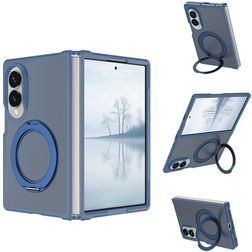 Mobigear 360 Rotating Ring Samsung Galaxy Z Fold 8 MagSafe Plástico rígido Capa traseira com anel - Azul