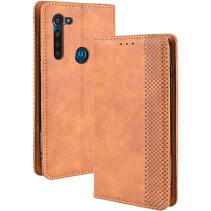 Mobigear Sensation Motorola Moto G8 Power Knížkové pouzdro Peněženka - Koňaková