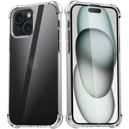 Mobigear Cushion Trasparente iPhone 15 Plus TPU flessibile Back cover Antiurto - Trasparente