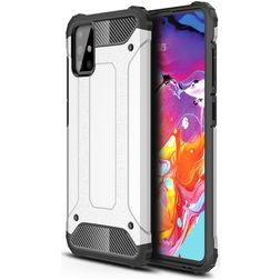 Mobigear Outdoor Samsung Galaxy A71 Hard Case Back cover Shockproof - Silver