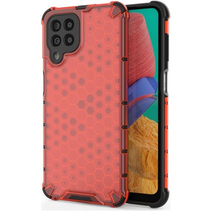 Mobigear Honeycomb Samsung Galaxy M33 Hardcase Back cover Antiurto - Rosso