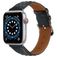 Mobigear Genova Pasek Skóra naturalna do Apple Watch Sprzączka - 42/41/40/38 mm - Czarny