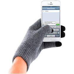 Mobiparts Stof Touchhandsker - L - Grå