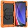 Mobigear SureGrip Xtreme Samsung Galaxy Tab A9 Plus (2023) Capa Plástico rígido / Silicone Capa traseira + Alça de ombro + Suporte - Laranja