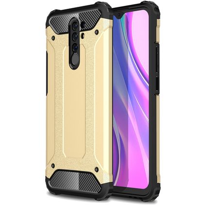 Mobigear Outdoor Xiaomi Redmi 9 Hårdt Bagsidecover Stødsikkert - Guld