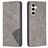 Mobigear Rhombus Slim Samsung Galaxy S23 FE Capa livro - Cinzento