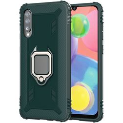 Mobigear Armor Ring Wiko View 4 Lite Hårdt Bagsidecover Stødsikkert med ringholder - Grøn
