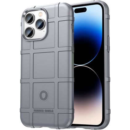 Mobigear Rugged Shield iPhone 14 Pro Max Flexible TPU Back cover Shockproof - Grey