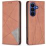 Mobigear Rhombus Slim Samsung Galaxy A27 Cover a libro - Marrone