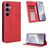 Mobigear Sensation Samsung Galaxy S25 FE Funda tipo libro Cartera - Rojo