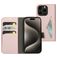 Mobiparts Classic Wallet iPhone 15 Pro Plånboksfodral med sedelfack - Rosa