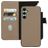 Mobiparts Samsung Galaxy A34 Cover Ægte læder Aftageligt 2-i-1-pungetui med Seddelrum - Taupe