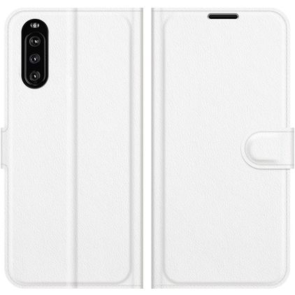 Mobigear Classic Sony Xperia 10 III Cover a libro portafoglio - Bianco