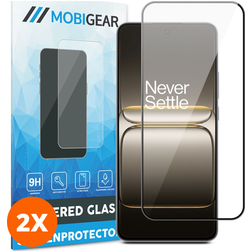 Mobigear Premium OnePlus Nord CE5 Glas Skærmbeskytter - Case Friendly - Sort (2-pak)