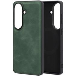 Mobiparts Classic Samsung Galaxy S26 MagSafe TPU / Konstläder Skal - Emerald Green