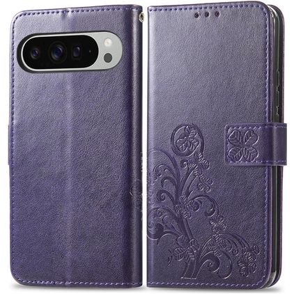 Mobigear Clover Google Pixel 9 Pro XL Funda tipo libro Cartera - Morado