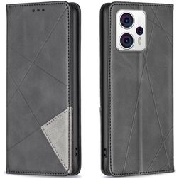 Mobigear Rhombus Slim Motorola Moto G23 Wallet case - Black