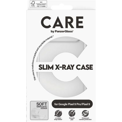 CARE by PanzerGlass Fashionable Transparente Google Pixel 9 Silicone Capa traseira - Transparente