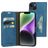 Mobiparts Classic Wallet iPhone 14 Plus Funda tipo libro Cartera - Steel Blue