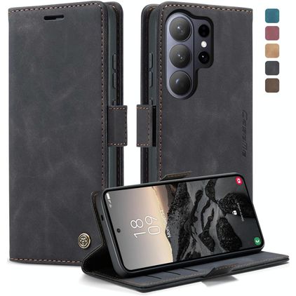 CaseMe 013 Samsung Galaxy S26 Ultra Cover a libro portafoglio - Nero