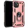 Mobigear Armor Ring iPhone 12 Plástico rígido Capa traseira Antichoque com anel - Rosa dourado