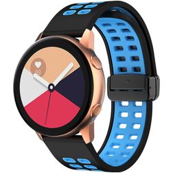 Mobigear Sport Plus Mag Silikon Smartwatch Armband Magnetlås - 22 mm - Svart / Blå