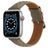 Mobigear Genova Aito nahka Apple Watch Ranneke Solki - 49/46/45/44 mm - Harmaa