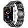 Mobigear Dragon Pasek Stal do Apple Watch Zapięcie motylkowe - 49/46/45/44 mm - Czarny