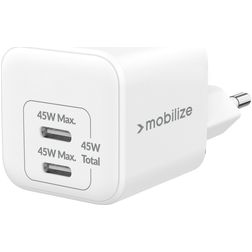 Mobilize Wall Charger Dual USB / USB-C Carregador Power Delivery 45W - Branco