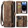 CaseMe 008 iPhone 14 Pro Funda tipo libro 2 en 1 con carcasa extraíble Cartera - Marrón