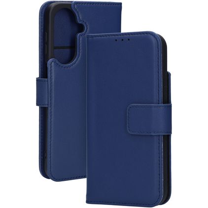 Mobiparts Wallet Samsung Galaxy A27 Piel auténtica Funda tipo libro Cartera - Azul