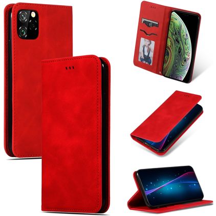 Mobigear Retro Slim iPhone 11 Pro Pungetui - Rød