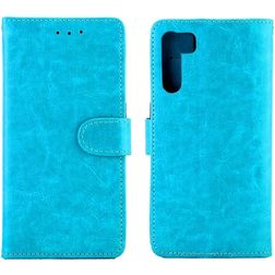 Mobigear Wallet OPPO A91 Plånboksfodral med sedelfack - Blå