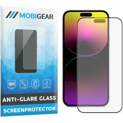 Mobigear Premium iPhone 14 Pro Max Panssarilasi Näytönsuoja Heijastamaton - Suojakuoren kanssa yhteensopiva - Musta