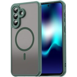 Mobigear Shockproof Samsung Galaxy A37 MagSafe Plástico rígido Capa traseira - Verde