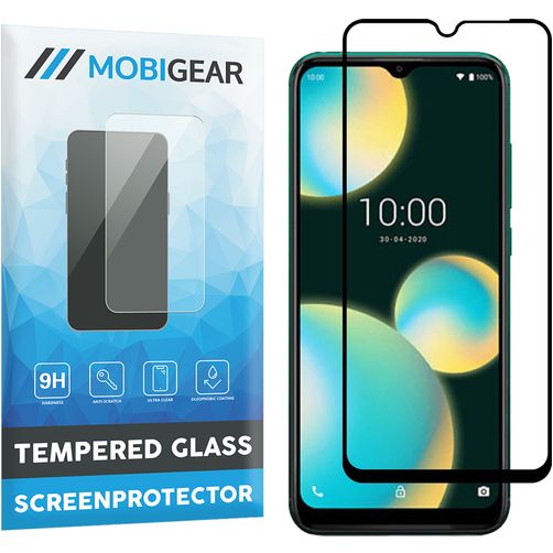 Mobigear Premium Wiko View 4 Lite Szkło hartowane Ochrona ekranu - Kompatybilna z etui - Czarny