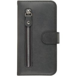 Mobigear Zipper Samsung Galaxy S20 Plus Funda tipo libro Cartera - Negro